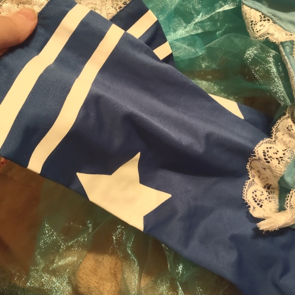 Umi Sonoda cheerleader LoveLive Cosplay 30" skirt + md-lg top never worn NWOT - Picture 10 of 15